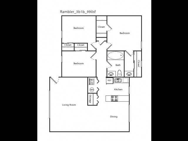 Rambler 3x1 floor plan